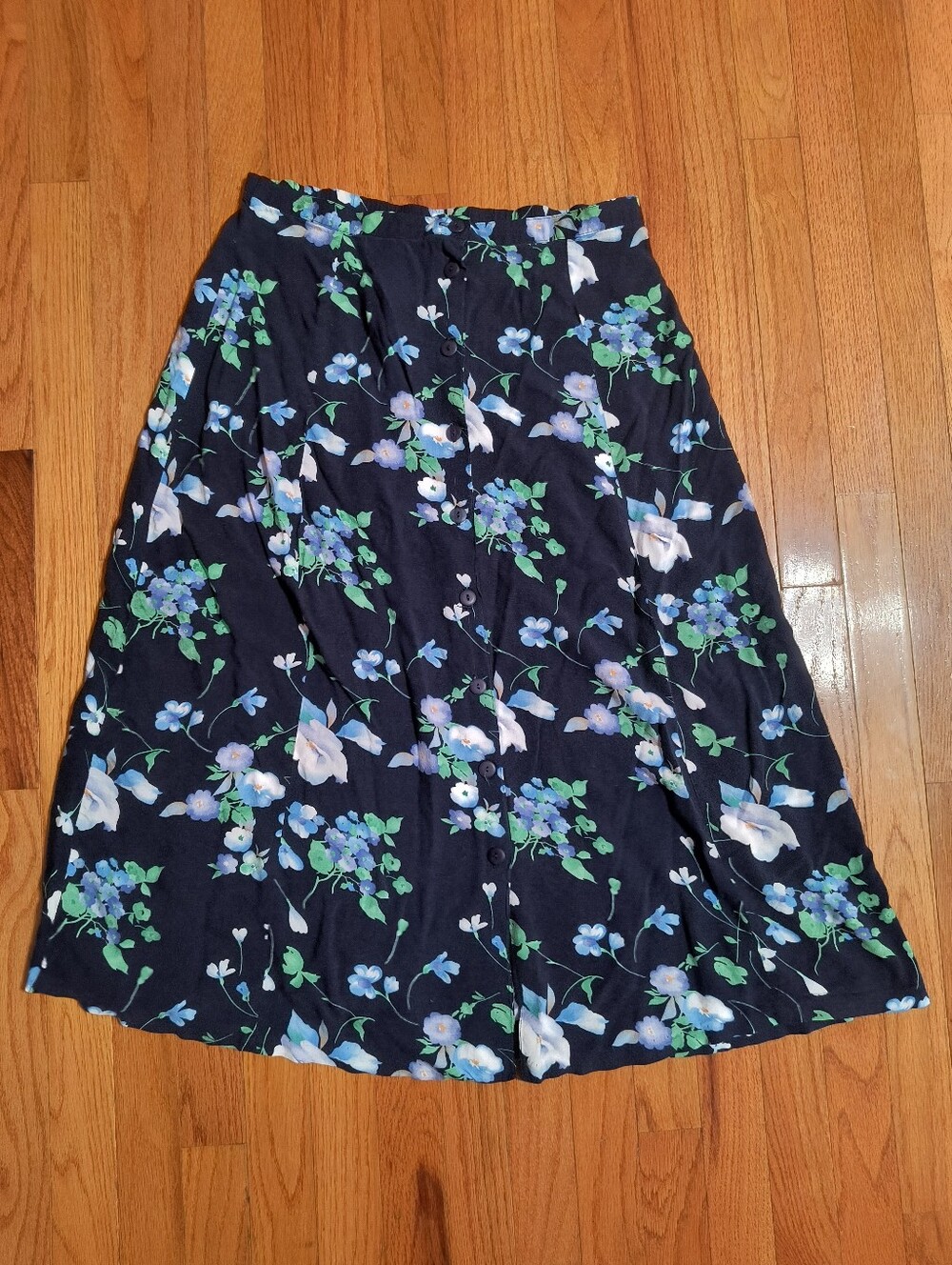 Pick 3/$10⭐ Vintage Bentley Skirt With Buttons, Waist 30" Women's L, Mint/Navy